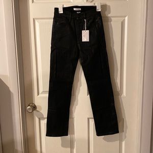 Good American Good Legs Coated High Waisted Skinny Jeans size 2